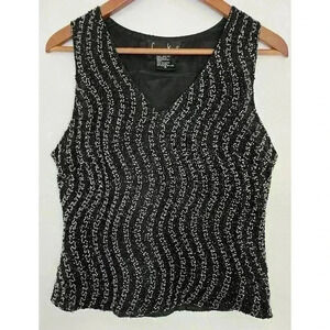 Laurence Kazar Beaded Tank Size Pl